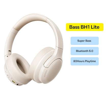 Auriculares inalámbricos Bluetooth 5.3 circumaurales Baseus – Diafragma HiFi de 40mm, auriculares plegables con 70H de reproducción y audio espacial