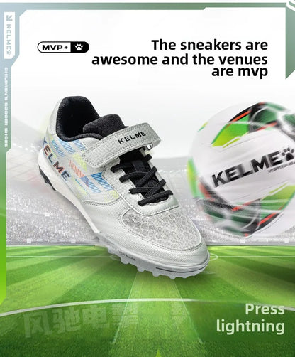 Kelme Children's Soccer Shoes TF Nail Shoes for Elementary School Students Artificial Grass Five-a-Side Football Shoes