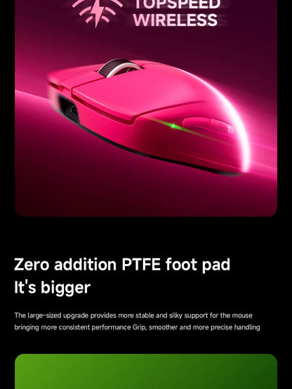 MCHOSE A7 V2 Ultra Wireless Gaming Mouse with PixArt 3950Ti Sensor, 8K Polling Rate, Lightweight Bluetooth & 2.4G RGB Gaming Mouse