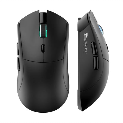 SMAILWOLF RS7 Bluetooth Wireless Gaming Mouse, PAW3311 Sensor, 20000 DPI Rechargeable Gaming Mouse with Macro Driver for PC, Laptop & Office