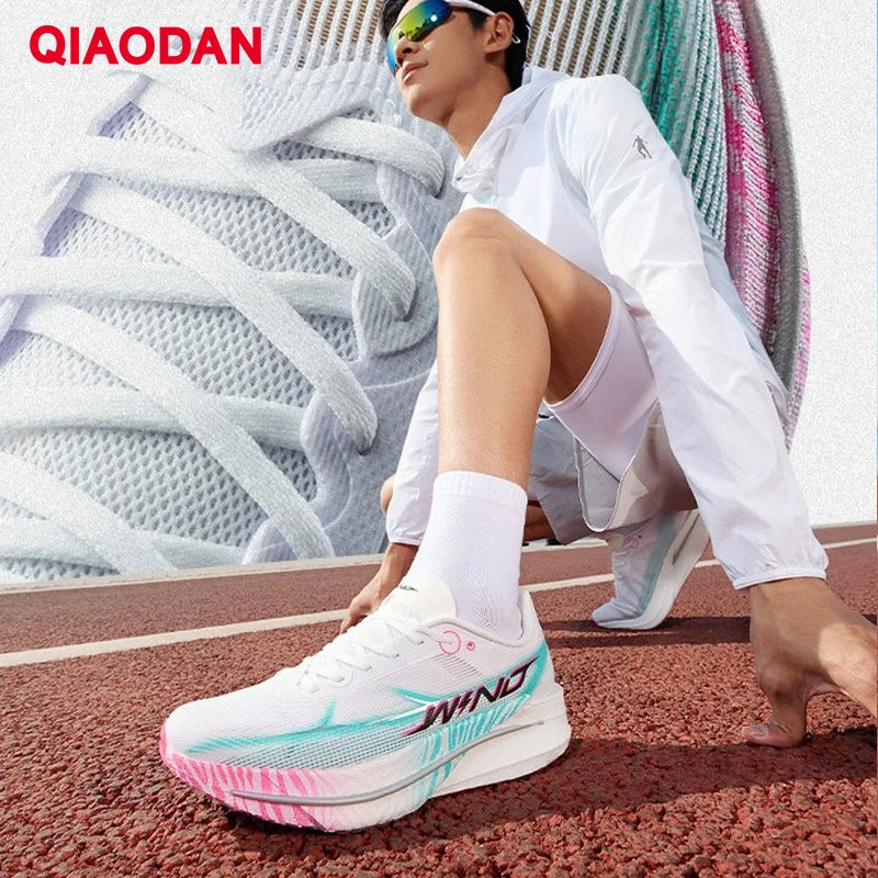 QIAODAN Man Trail Running Shoes 2026 WIND 4 Jogging Sport Shoes GYM Mesh Breathable Athletic Running Sneakers QDB023262298