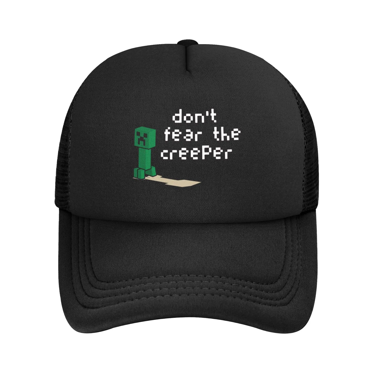 Adult Creepers Big Face Videogame  Trucker Cap Mesh Baseball Cap Polyester Hat Sun Hat Adjustable Racing Cap Summer