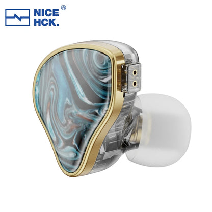 NICEHCK NX7MK4 HiFi Earphones 7 Driver Hybrid Audiophile IEM with Stabilized Wood Faceplate, Replaceable Tuning Filters, Wired Earbuds