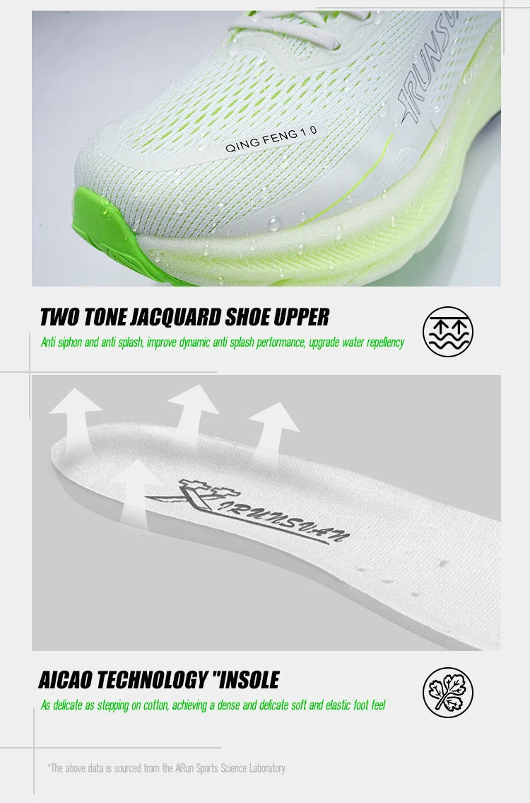 IRUNSVAN Nuove scarpe da maratona con soletta in carbonio: leggere, ammortizzanti e adatte come scarpe sportive da uomo