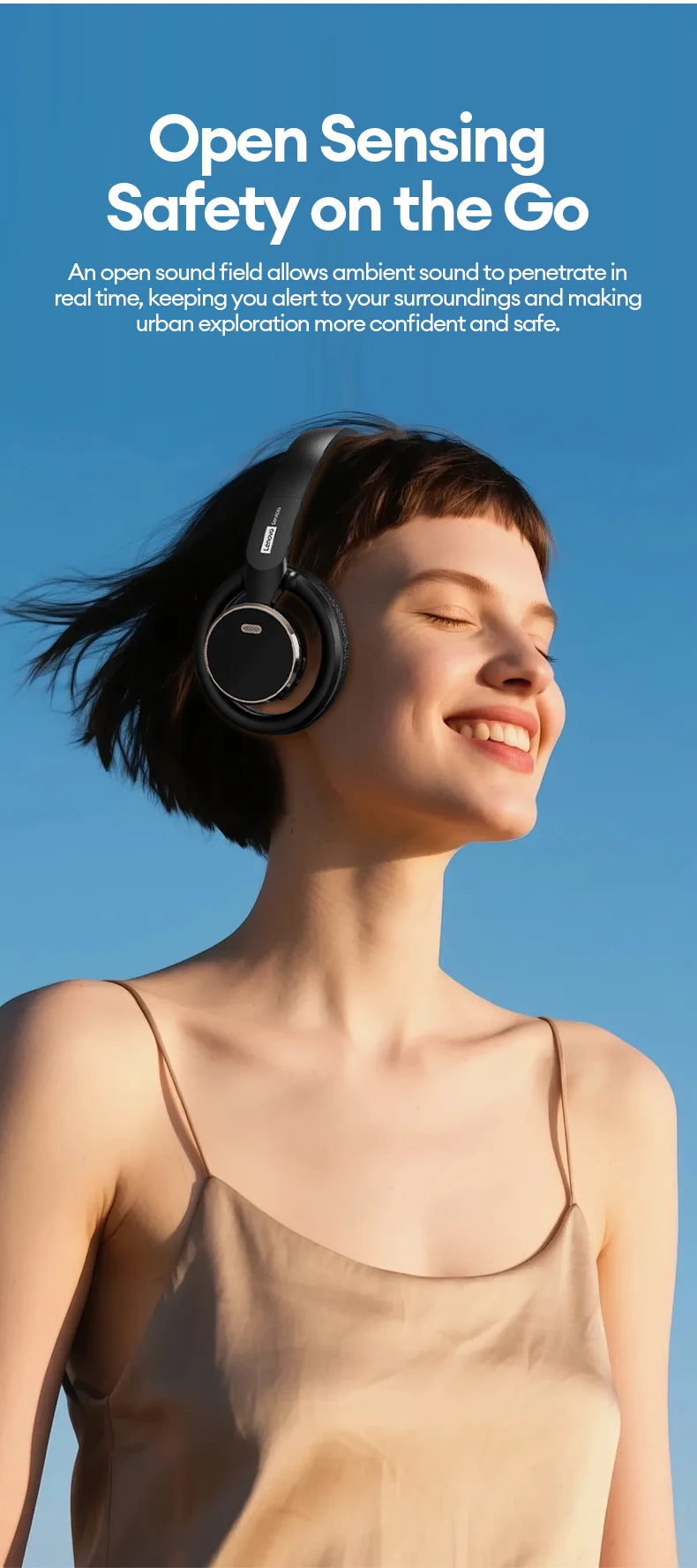 Choice Lenovo Gaming Headset Wireless Bluetooth 6.0 Earphones Foldable Sport Over Ear Headphone with HD Mic Gifts LS116