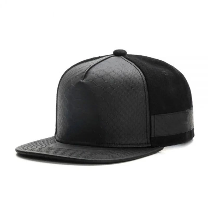 Cappellino da baseball in pelle del marchio Fashio per uomo e donna, stile HipHop, cappellino Snapback Knight, K-pop, per adulti, casual, da esterno, di design, Gorras Hombre