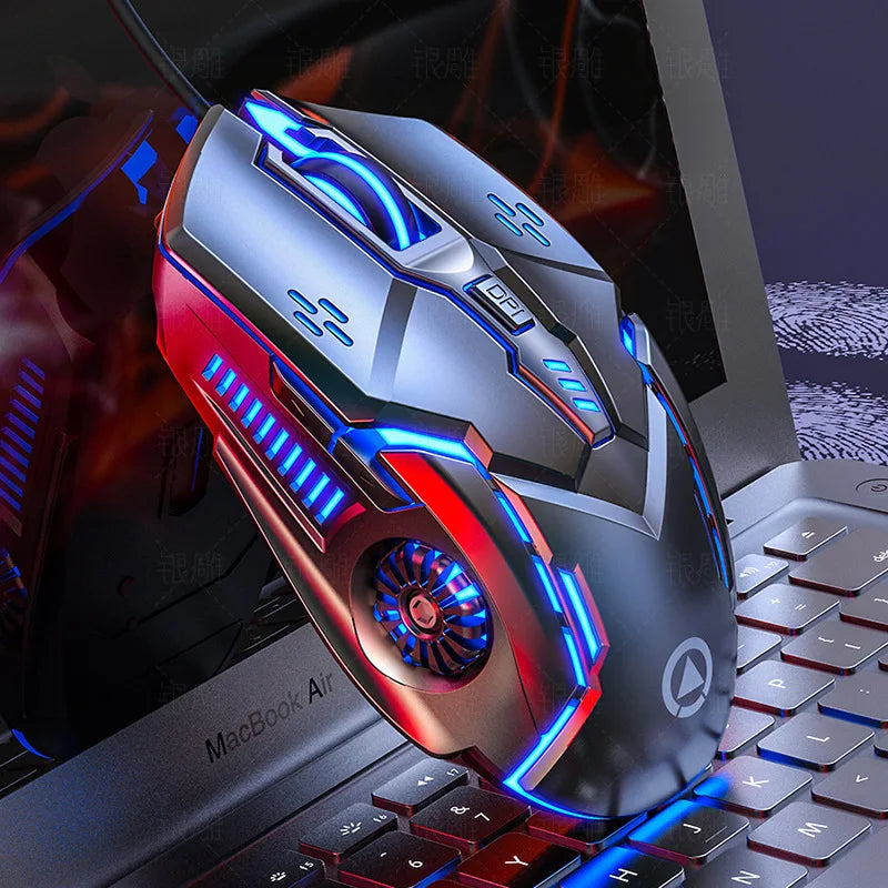 UTHAI G5 Wired Gaming Mouse 3200 DPI RGB LED Gaming Mouse with 6 Programmable Buttons, USB Ergonomic Gaming Mouse for PC, Laptop & Esports