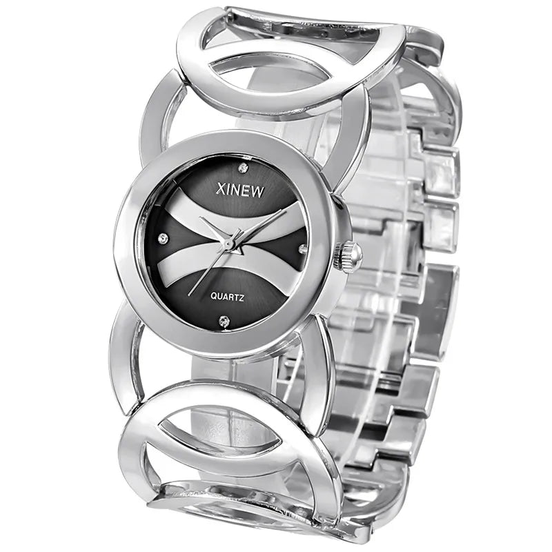 Luxury Brand Lady Gold Watches Full Stainless Steel Magic Women Bracelet Zegarki Damskie Znanych Marek Montre Vintage Femme 2024