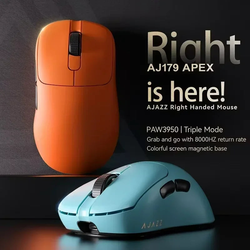 Ajazz AJ179 APEX langaton pelihiiri värinäytöllisellä telakalla, Bluetooth, PAW3395, 400mAh akku, 8000Hz virkistystaajuus