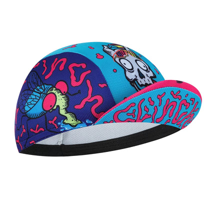 Cappellino da ciclismo con teschio per uomo e donna, cappellino sportivo da esterno, estivo, traspirante, da indossare sotto il casco da ciclismo