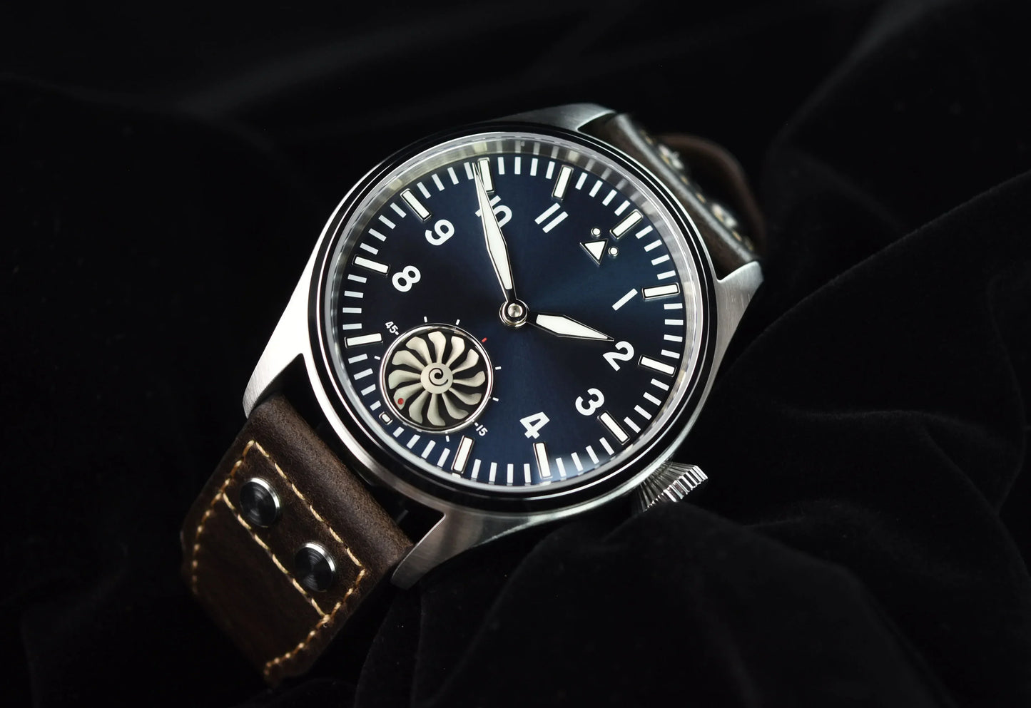 Hruodland 2025 New Pilot ST3620 Men's Manual Mechanical Watch 43MM Sapphire Waterproof 10Bar BGW-9 Retro Watch for Men