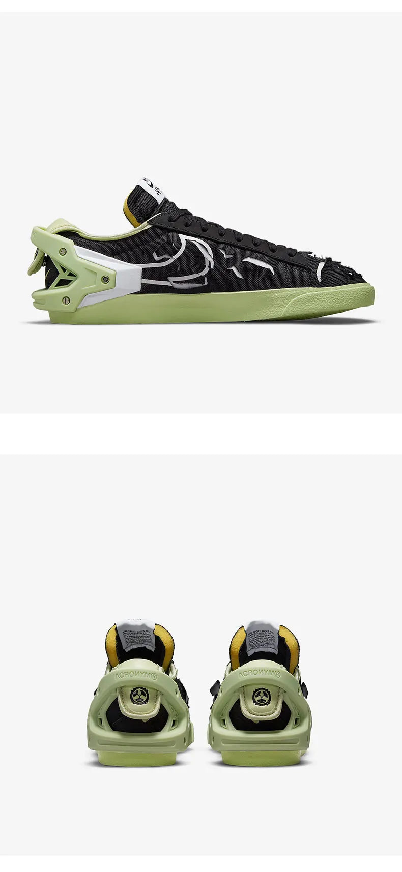 Nike Authentic Blazer Acronym Collaboration Unisex Skate Shoes DO9373-001