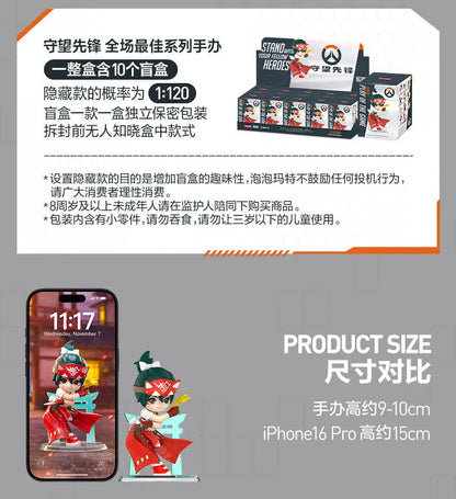 POP MART Genuína Overwatch Play Of The Game Series Blind Box — Figuras colecionáveis em PVC, ornamentos de secretária e modelos de brinquedo para fãs