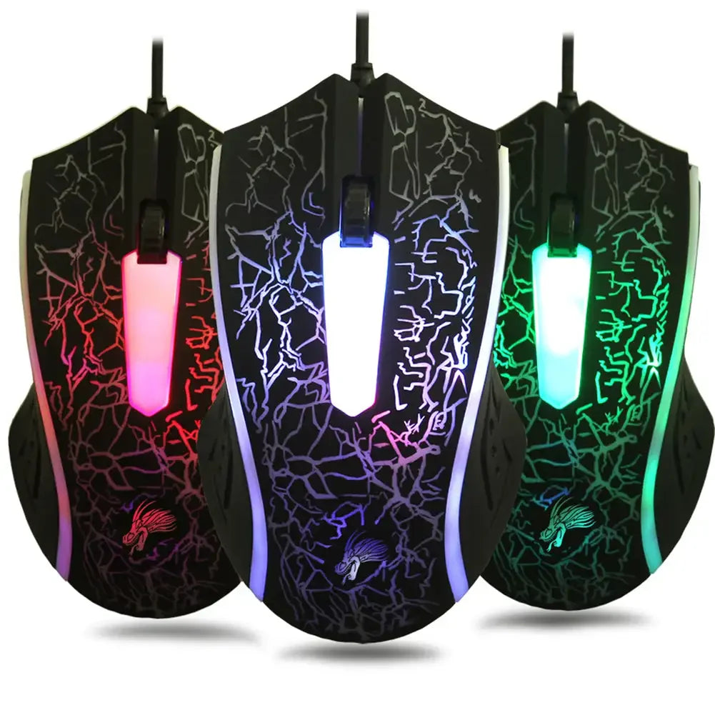 2400 DPI USB žičani gaming miš s LED pozadinskim osvjetljenjem, profesionalni ergonomski gamerski miš za PC, prijenosno računalo i MacBook
