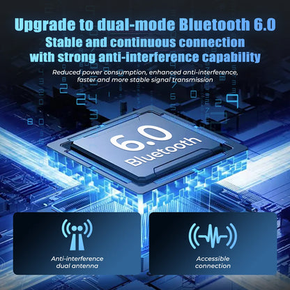 HTC NE49 Bluetooth 6.0 True Wireless Earbuds Gaming Headphones with HiFi Deep Bass, IPX5 Waterproof Bluetooth Earbuds, Low Latency Wireless Earphones