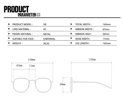 Trendy Rivets Metal Frame Oversized Pilot Women Sunglasses Brand Design Men Sunglass UV400 Outdoor Driving Travel Luxury Goggles