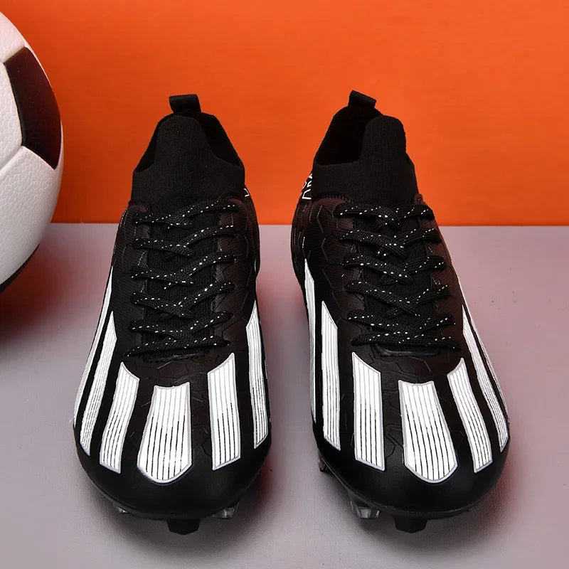 Scarpe da calcio professionali da uomo alla caviglia per erba, unisex, con tacchetti lunghi FG, scarpe da calcio Chuteira Society