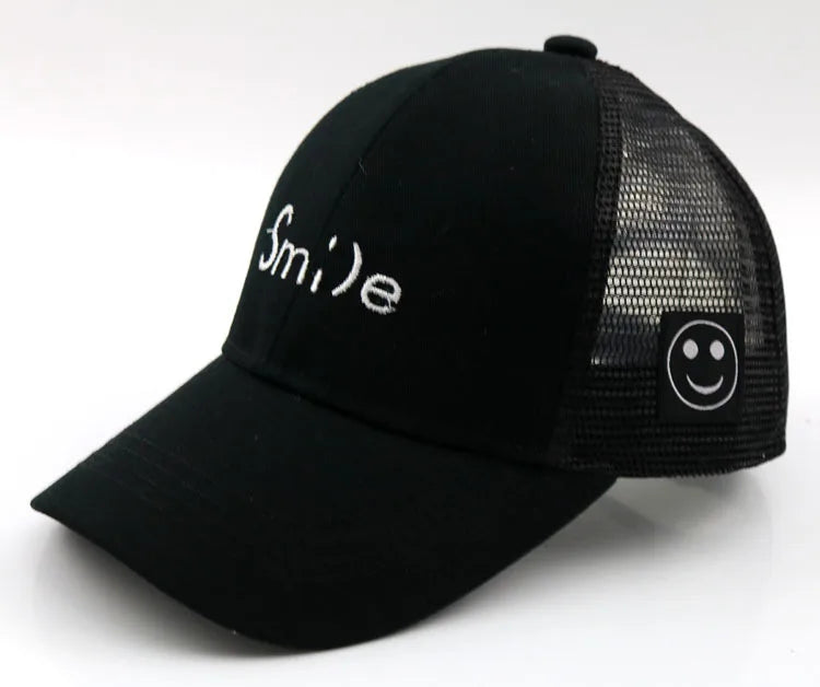 Summer autumn Kid Boy Cartoon Letter Embroidered Baseabll Caps Children Girls Outdoor Leisure Mesh Sport hats