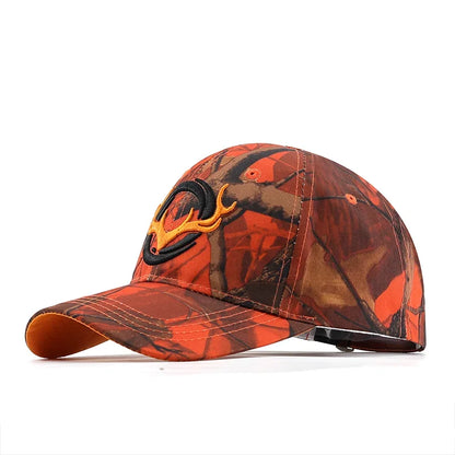 Antler Element Camouflage Baseball Cap, With Embroidery, Unlock New Experience of Outdoor Trendy Outfit