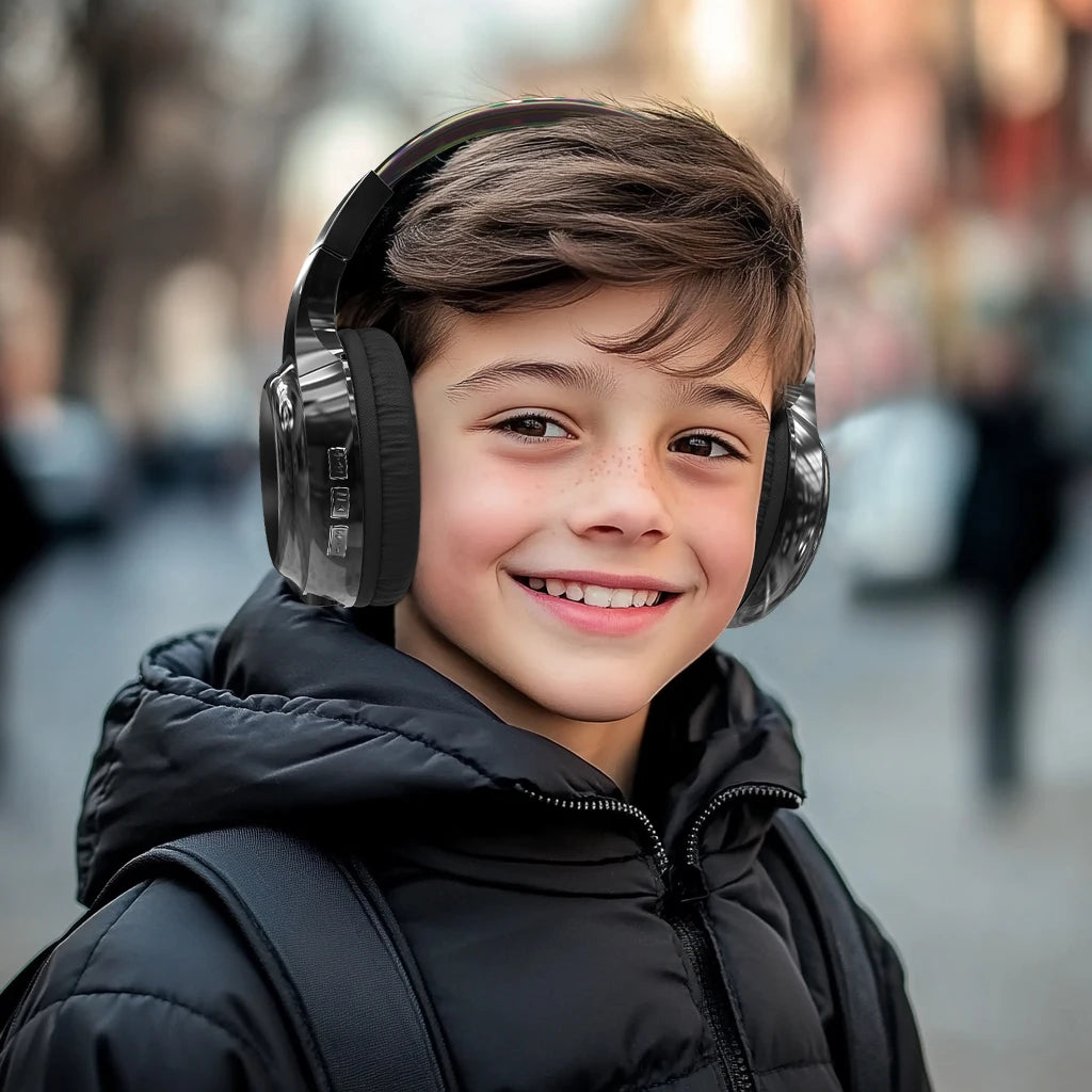 Gradient Kids Bluetooth Headphones Over Ear Girls Wireless Headphones With Mic Foldable Lightweight Headset Forfor School Travel