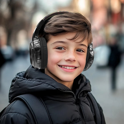 Gradient Kids Bluetooth Headphones Over Ear Girls Wireless Headphones With Mic Foldable Lightweight Headset Forfor School Travel