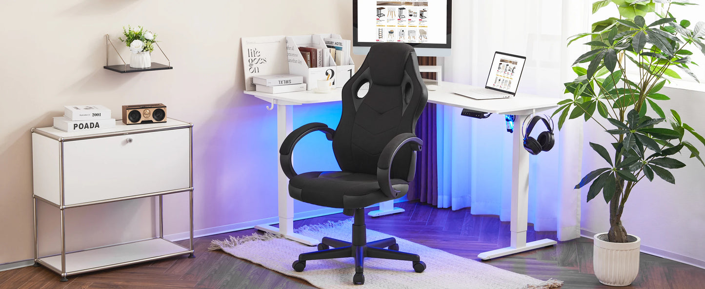 WOLTU Ergonomic Gaming Chair High Back Office Computer Chair with Adjustable Height, 360° Swivel, Reclining Tilt, Racing Style Executive Desk Chair