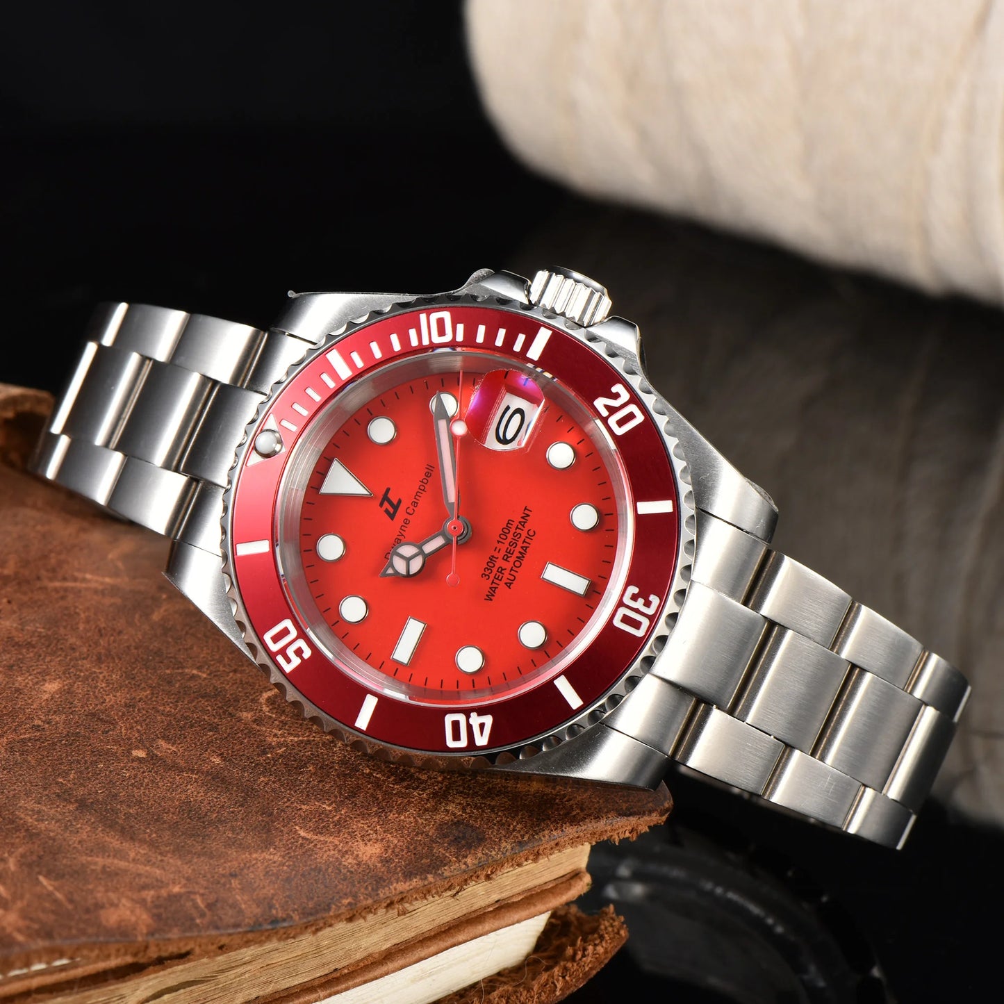 DWAYNE CAMPBELL Top Luxury NH35 Men's Automatic Mechanical Watch Waterproof Luminous Sapphire Glass Classic Business Wristwatch
