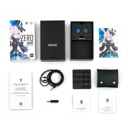 TRUTHEAR Zero:BLUE2 Dual Dynamic Driver Earphones Wired IEMs, HiFi In-Ear Headphones with Detachable 0.78mm 2Pin Cable, 3.5mm Plug