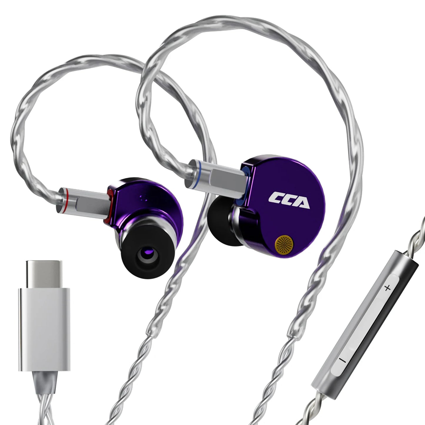 CCA Phoenix Wired Earphones Dynamic Drive LCP Diaphragm Music Headphone With Detachable Cable Noise Reduction Gaming Earphones