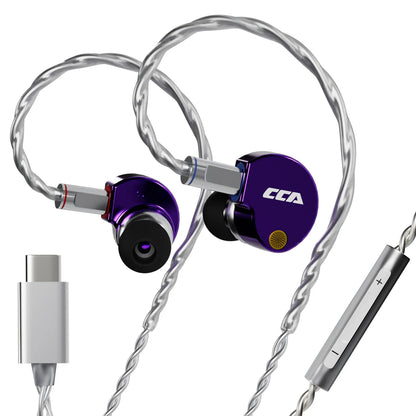 CCA Phoenix Wired Earphones Dynamic Drive LCP Diaphragm Music Headphone With Detachable Cable Noise Reduction Gaming Earphones
