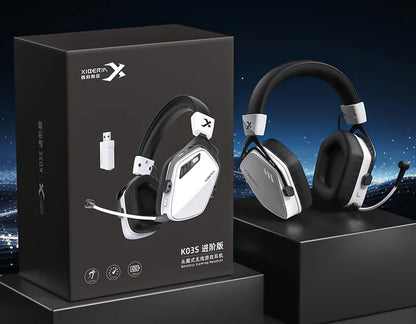 XIBERIA Wireless Gaming Headphones K03S Pro 7.1 Surround Sound Headset with Mic, Low Latency 2.4GHz Gamer Headphones, Long Battery Life Gaming Headset