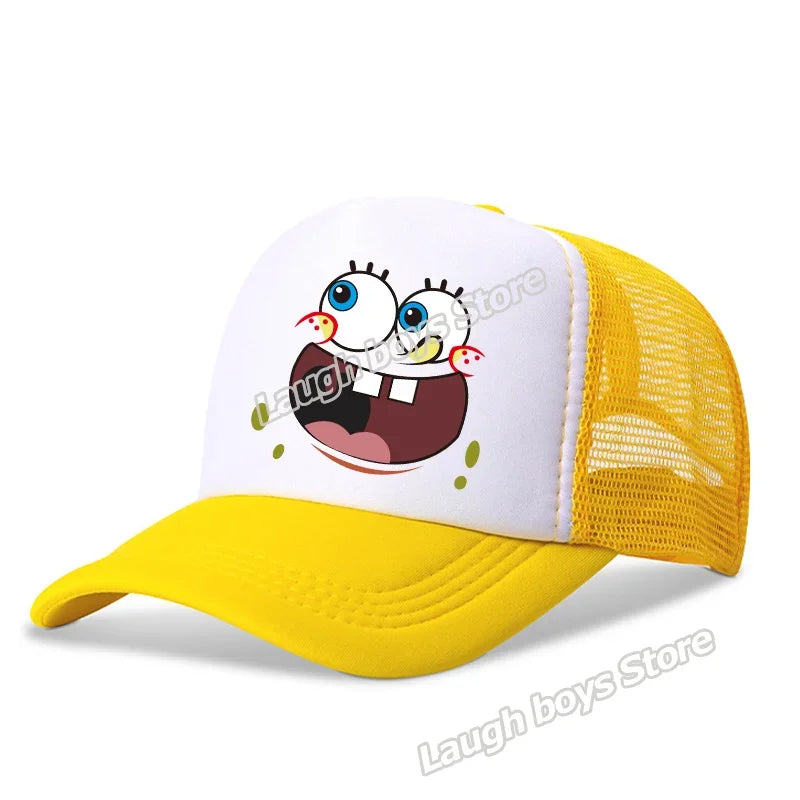 SpongeBobs SquarePants Casual Polyester Sun Hat Truck Driver Baseball Cap Universal Kid Peripheral Adult Anime Adjustable Sunhat