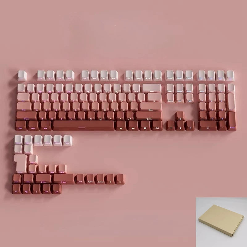 Daylight Cherry Keycaps PBT Translucent Gradient Keycaps for MX Mechanical Keyboards, Side Engraved Cherry Profile PBT Keycap Set