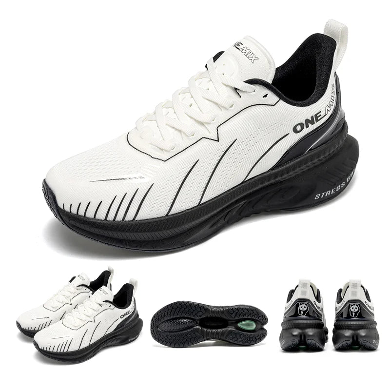 ONEMIX blanc chaussures de course sur route pour hommes coussin d'air chaussures de Sport en plein Air hommes formateurs été chaussures de Jogging chaussures pour femmes