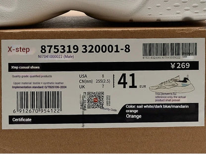 Sapatos casuais Xtep para homem: novidade de verão, em malha respirável, sola grossa, com salto, leves, para jovens, sapatos desportivos de moda 875319320001