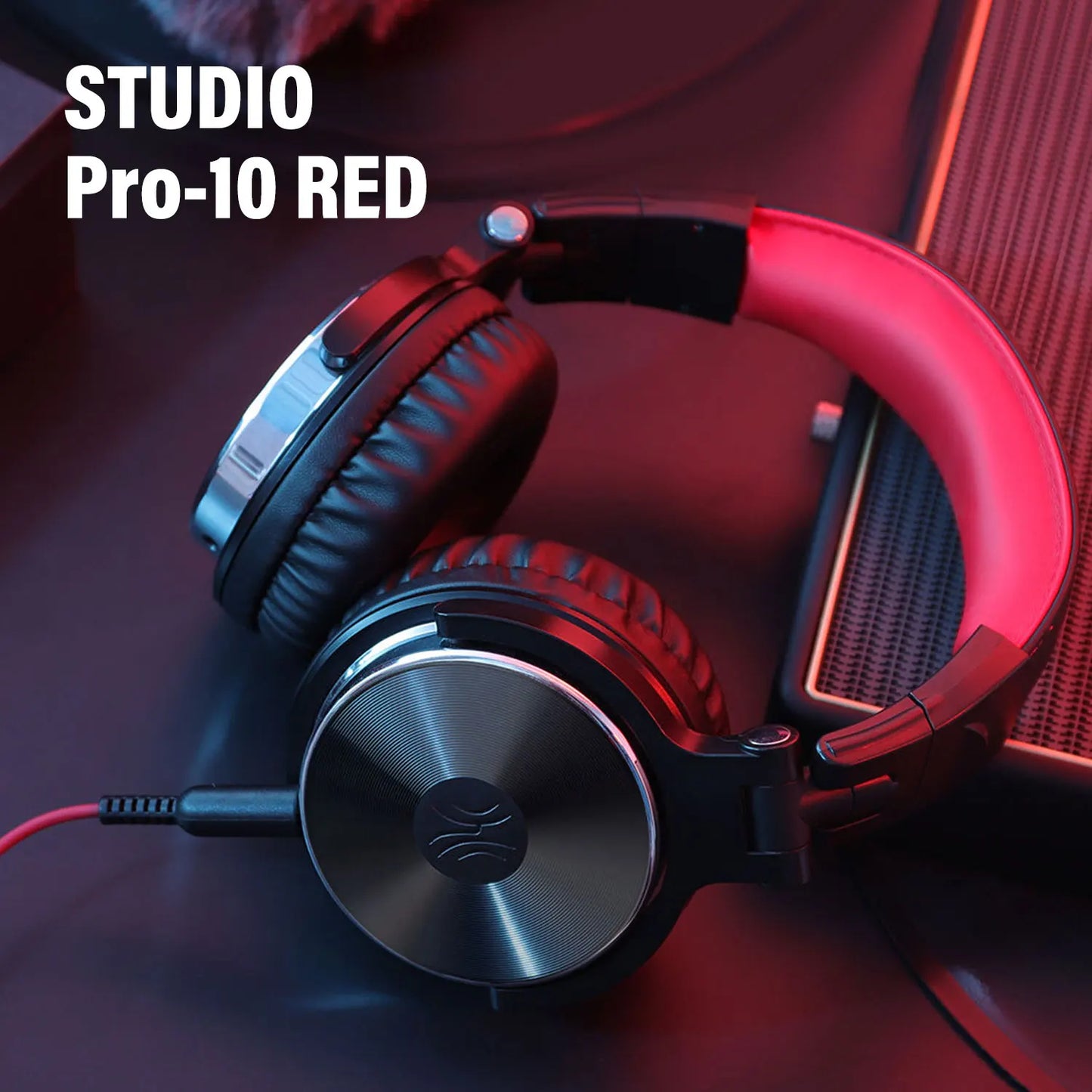 OneOdio Professional DJ Headphones Over-Ear Studio Monitor Headset with Microphone, HiFi Wired Bass Gaming Headphones for PC, Phone, PS4 & Xbox