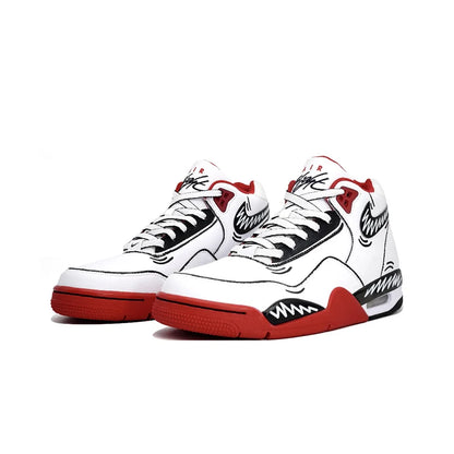 Προσαρμοσμένα αθλητικά παπούτσια Nike Flight Legacy «Kaleidoscope Play» Graffiti Mid-Top, ρετρό παπούτσια μπάσκετ με τσάντα δώρου για άνδρες