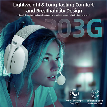Auriculares gaming ATTACK SHARK L80PRO 3 en 1 – Auriculares Bluetooth inalámbricos de baja latencia con doble micrófono, sonido Hi-Fi de 40mm y conexión estable