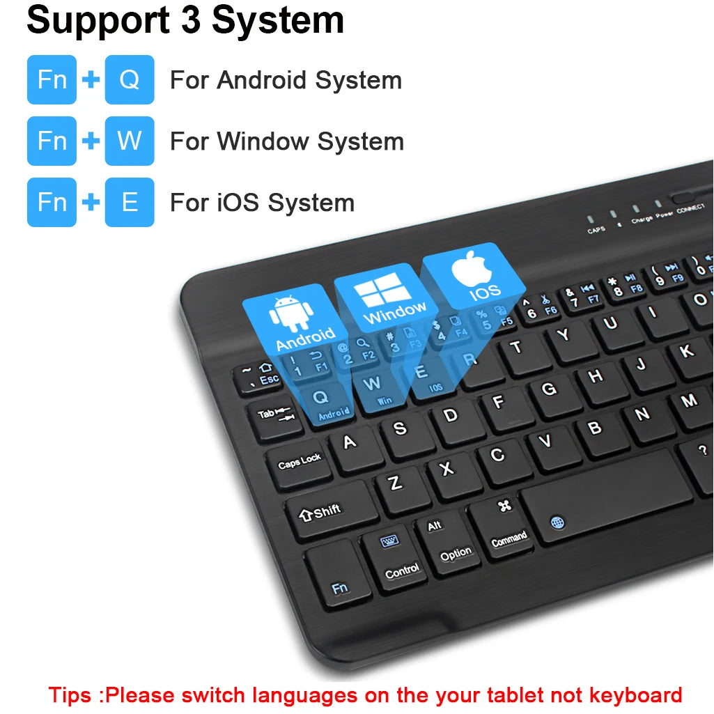 Wireless Keyboard Spanish French Azerty Russian Korean With N Mini Bluetooth For iPad Mac Tablet PC Phone Cell Laptop And Mouse