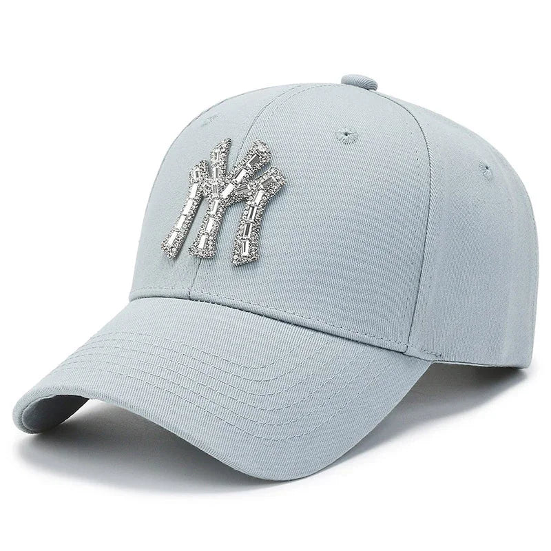MY Rhinestone Hat Female Spring and Fall Street Casual Outdoor Duck Tongue Cap Fashion Versatile Baseball Cap Sunshade