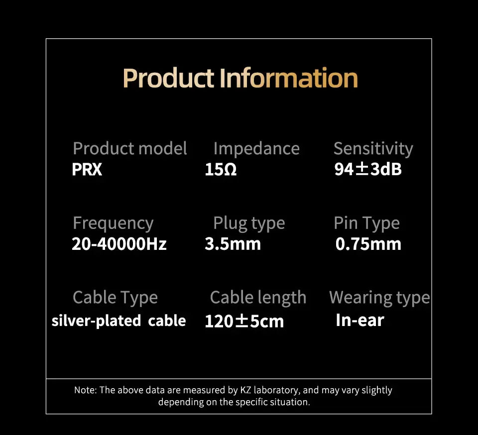KZ PRX Planar Magnetic IEM Earphones – HiFi Bass In-Ear Monitor Headphones with Silver-Plated Cable
