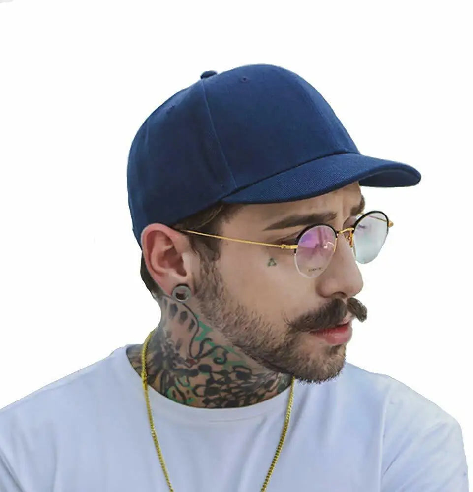 Short Brim 4 Size Fitted Closed Caps Hats New Cycling Bill Plain Trucker Men Women Hip Hop Baseball Snapback Sun Visor Era