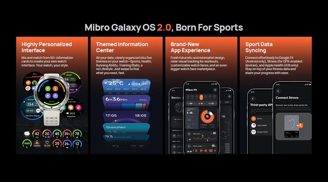 Mibro GS Pro2 Smartwatch 1.43'' AMOLED Screen 5ATM Waterproof Bluetooth Calling GPS 150 Sports Modes Smart Watch for Men Women