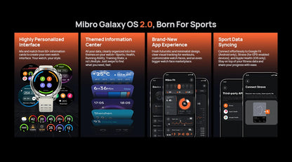 Mibro GS Pro2 Smartwatch 1.43'' AMOLED Screen 5ATM Waterproof Bluetooth Calling GPS 150 Sports Modes Smart Watch for Men Women