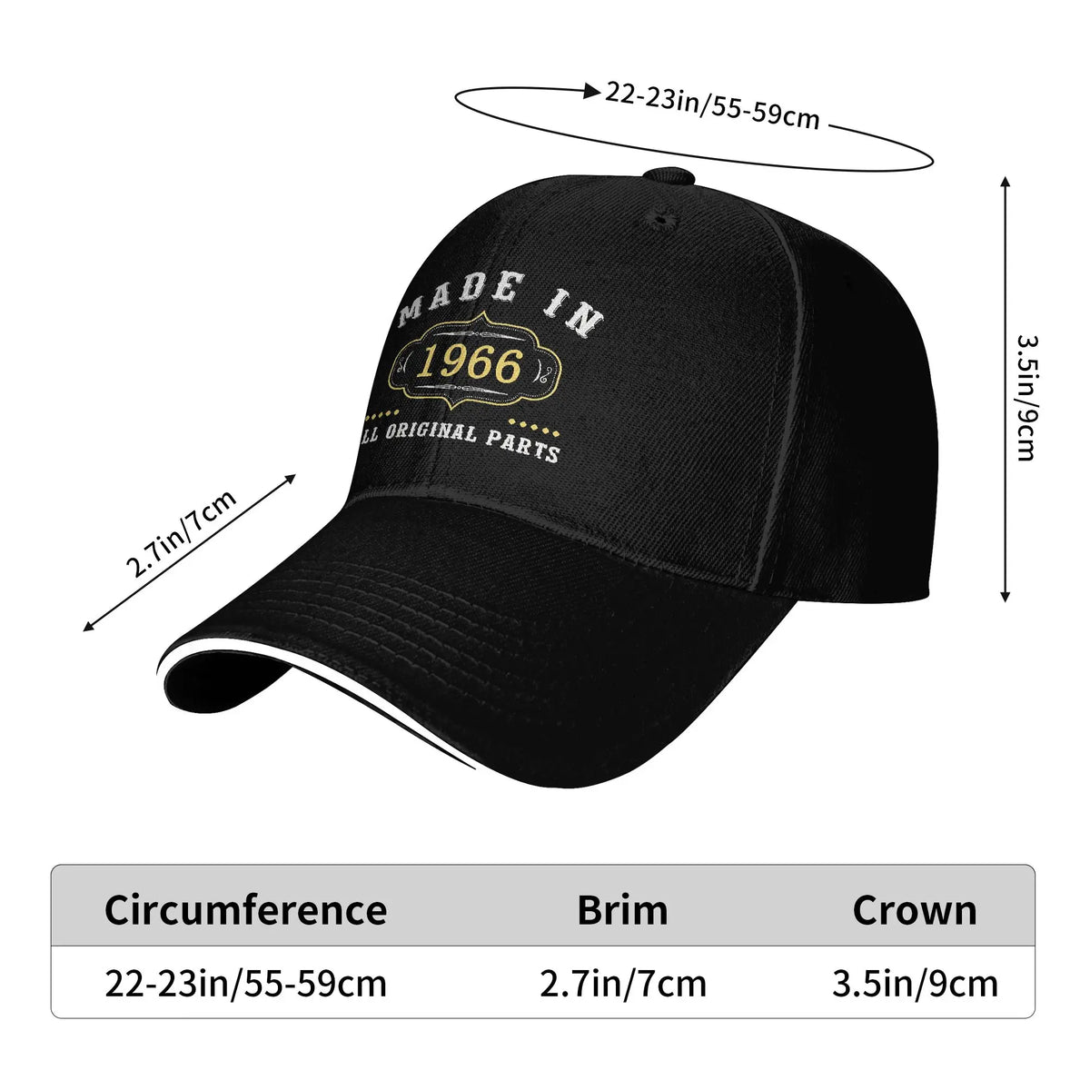 Uomo Donna Nati in epoca vintage 60 anni divertente 60° compleanno Cappello Cappellino da baseball Cappello da sole Copricapo da viaggio