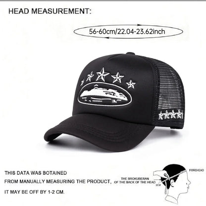 New Unisex Print Baseball Hats New Unisex Hip Hop Breathable Personal Sunshade Mesh Versatile Street Fashion Trucker Caps