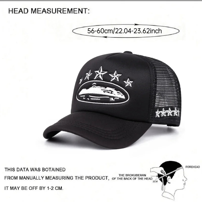New Unisex Print Baseball Hats New Unisex Hip Hop Breathable Personal Sunshade Mesh Versatile Street Fashion Trucker Caps