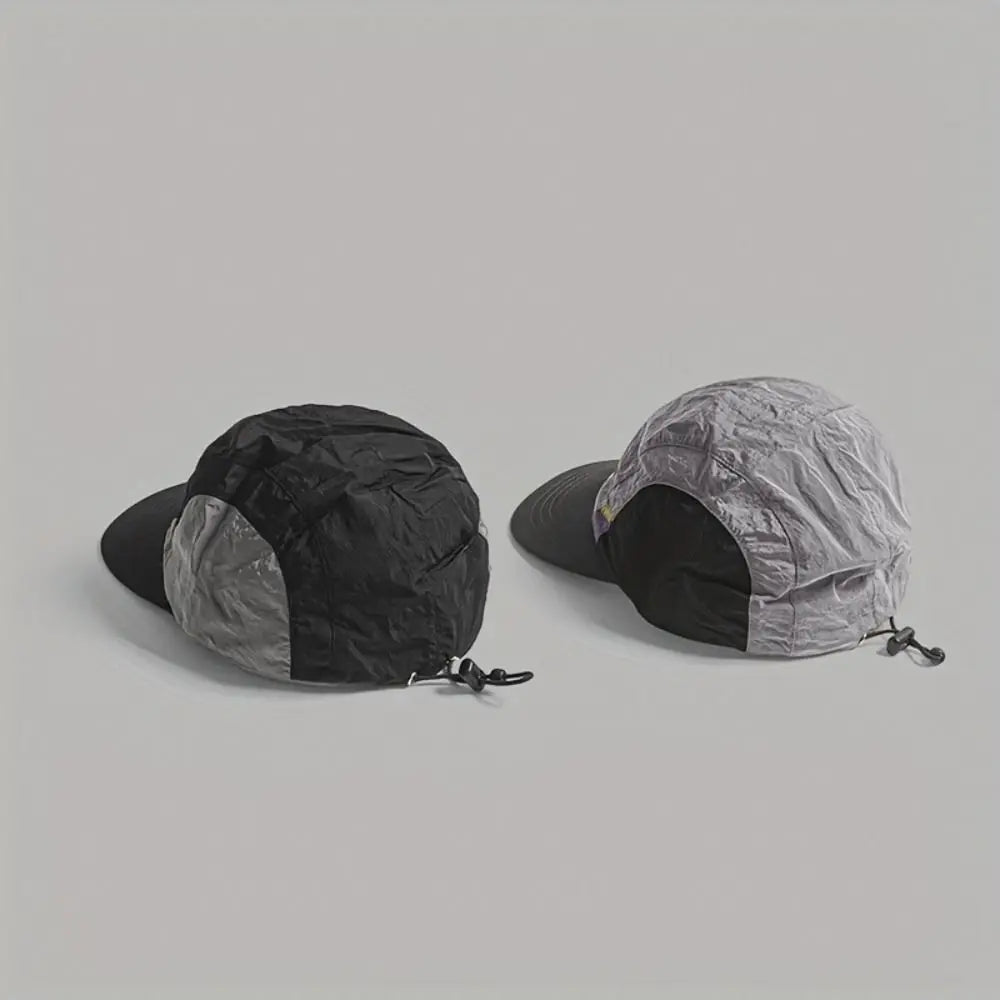 Color Matching Baseball Cap Flat-brimmed Breathable Quick-drying Hat Drawstring Summer Thin Sun Protection Caps Hiking Hats