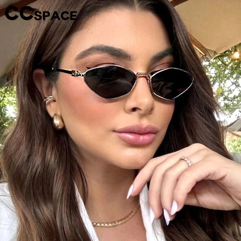 Luxury Brand Design Metal Sunglasses Women Small Size Diamond Casual Suneyeglass Outdoors TRAVEL Vacation UV Protection #303369