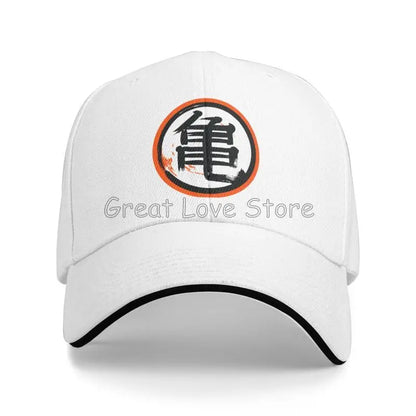 DBZ Kanji Print Cappellino da baseball da uomo Cappello da sole regolabile Cappellino da camionista di lusso Cappellino a sandwich da donna Cappellini casual con chiusura a scatto Cappellini a secchiello Cappellini da golf